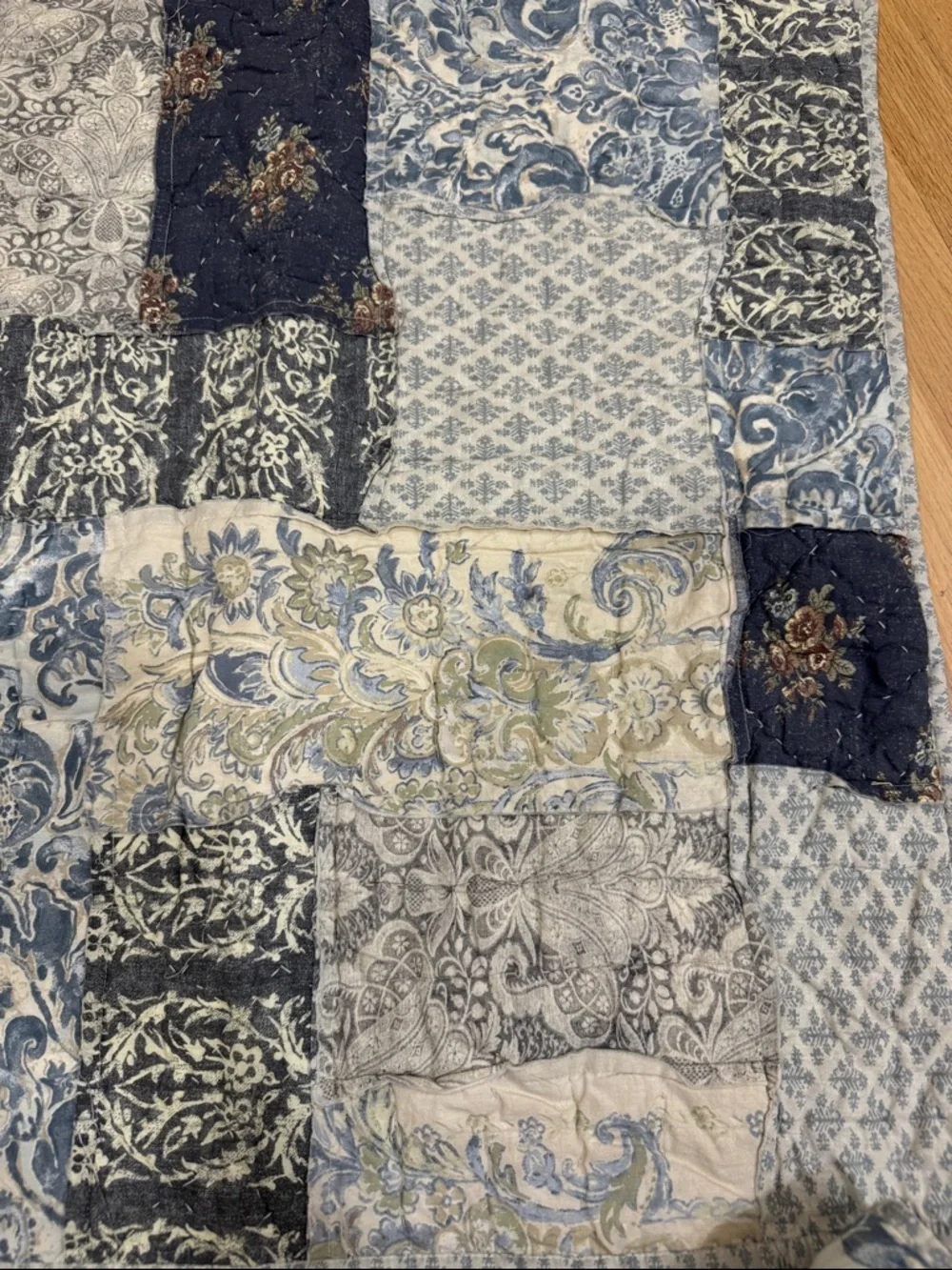 Pottery Barn | Delaney Handcrafted Patchwork Cotton Quilted~  1/ Euro Sham